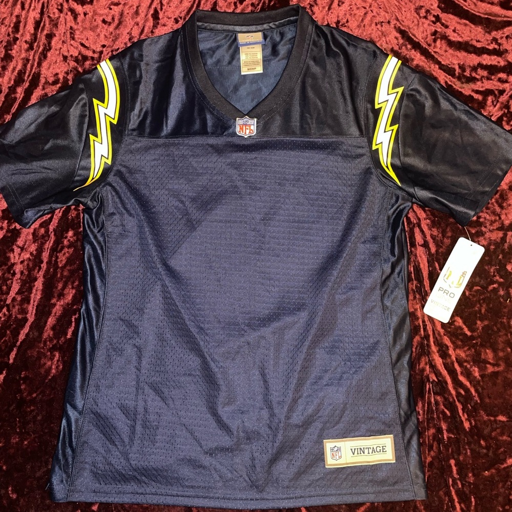 NFL 1995 Vintage Hall of Fame Chargers Women’s Small Navy - Yellow Jersey NWT